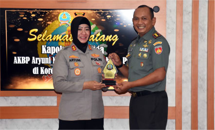 Kapolres Datangi Makorem 073/ MAKUTARAMA Ada Apa ??